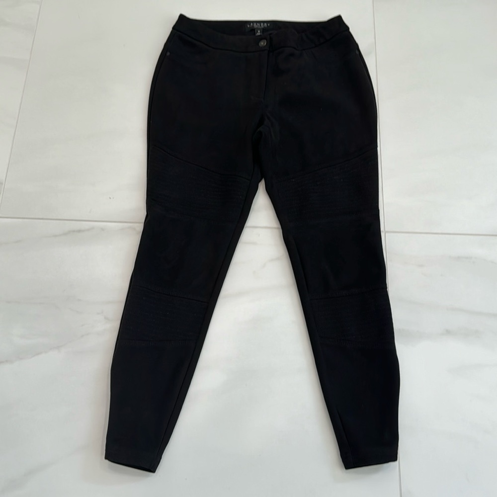 EUC Laundry black faux suede pants. Medium.